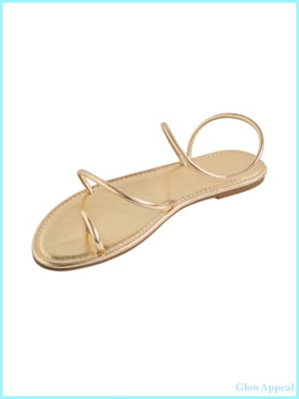 GORGLITTER Women's Strappy Flat Sandals Dressy Thong Flip Flops